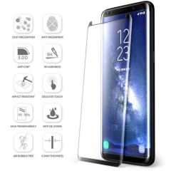 2 X Schutzglas für Samsung Galaxy S8 Schutzfolie 3D durchsichtig Echt Glas HQ